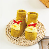 Chaussettes antidérapantes en pur coton pour bébé, décor d'animaux 3D  Gingembre