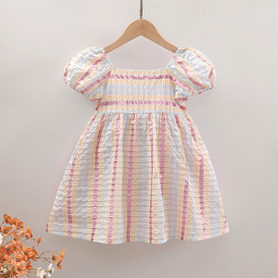 Toddler Girl Lustrous Stripe  Dress