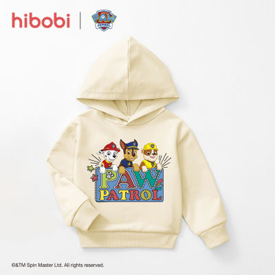 Patrulha Canina × suéter com capuz infantil hibobi com estampa de letras de animais
