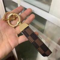 Car keychain plaid leather metal box case pendant accessories multifunctional anti-lost  Coffee
