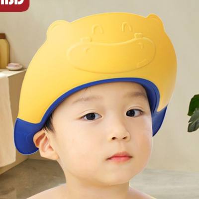 Bonnet de shampoing pour enfants en silicone, protection auditive imperméable, style veau