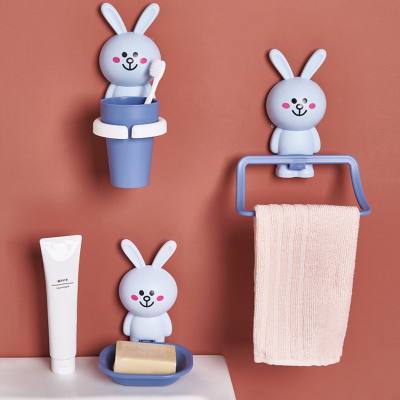 Cartoon toothbrush cup childlike cute no punching no drop wall-mounted children's mouthwash cup