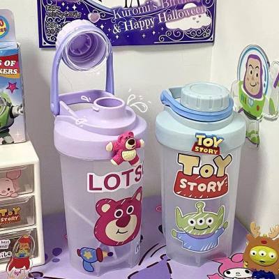 Toy Story Large Capacity Plastic Drinking Cup Cute Water Bottle Cup Summer Student Kettle Shaker Cup