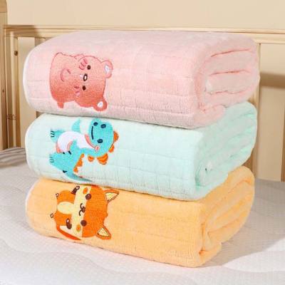 Toalla de baño para recién nacido, supersuave, absorbente, para baño de bebé, cubierta de toalla de secado rápido, manta gruesa de lana coral sin pelusa