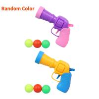 Nueva y divertida pistola de tenis de mesa elástica, pistola de juego de seguridad, juguetes de tiro para niños, pistola de pelota para jugar al niño  Multicolor