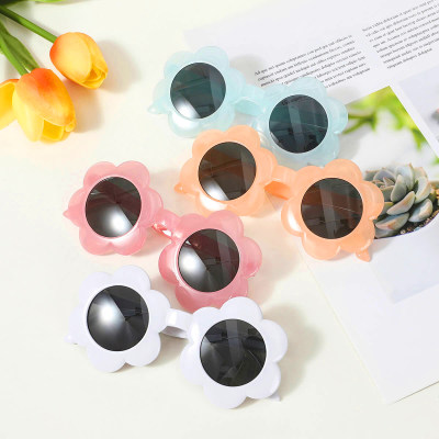 Hibobi Girl Kids Cute Flower Shape الحماية من الشمس نظارات الاستقطاب