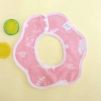 Individually packaged baby 360-degree six-layer pure cotton gauze petal bib baby anti-dirty bib saliva towel  Multicolor