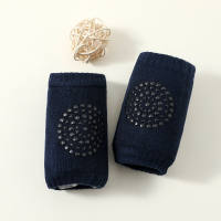 Solid Color Knitted Knee Pads  Dark Blue