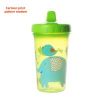 Anti-fall and bite-resistant baby duckbill learning drinking cup sippycup 300ML large capacity water cup sealed and leak-proof plastic cup  Green