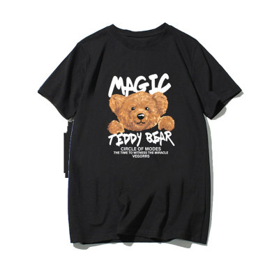 Camiseta de manga curta com estampa de urso
