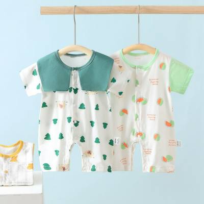 Baby jumpsuit pure cotton summer thin newborn clothes baby underwear pajamas jumpsuit romper crawling clothes