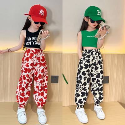 Girls' pants summer new Korean version thin hot style fashionable children's loving casual anti-mosquito trousers