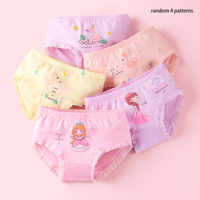 4-piece Toddler Girl Cartoon Pattern Panties