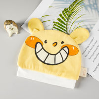 Baby cartoon smiling face fetal hat  Yellow