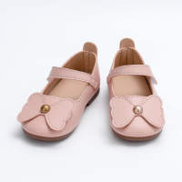 Zapatos de velcro con lazo de color liso para niña pequeña  Multicolor