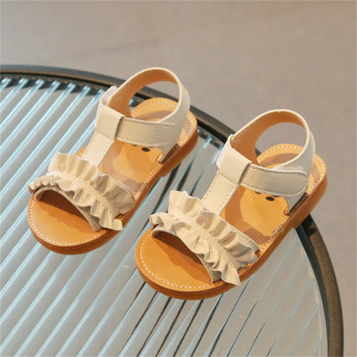Sapatos de praia de renda elástica para crianças de verão sapatos de princesa de velcro para bebês