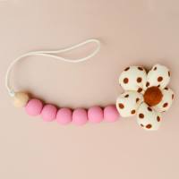 Baby Products Cartoon Cotton Flower Pacifier Clip  Multicolor