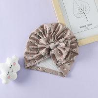 Baby Pure Cotton Floral Printed Bowknot Headwrap  Champagne