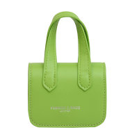 Mini borsetta, forma concava genitore-figlio in stile western, borsa a tracolla con collo all'americana, borsa per rossetto  verde
