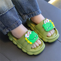 Children's Cartoon Dinosaur Pattern Sandals with Non-Slip Soft Soles  Green
