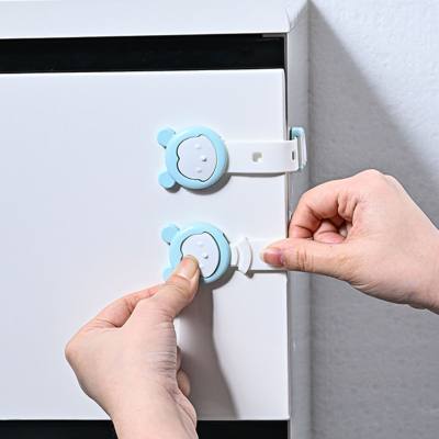 Adjustable multifunctional baby anti-pinch drawer lock child safety lock baby protection products cartoon lock