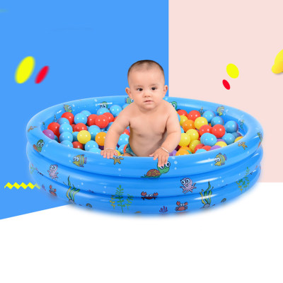 130cm three-ring inflatable circular swimming pool children's paddling pool home baby thickened inflatable swimming pool