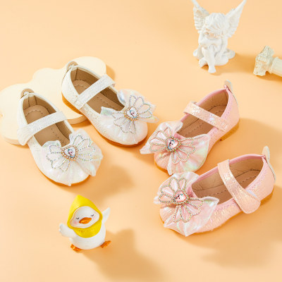 أحذية فردية صيفية جديدة على الطراز الكوري للفتيات مزين بأحجار الراين المقوسة