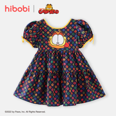 hibobi x Garfield Toddler Girls Cotton Sweet Cartoon Garfield Dress