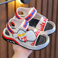 Children's Ultraman cartoon sandals  White