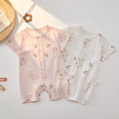 Baby jumpsuit, summer thin infant pure cotton, male and female baby short-sleeved romper, newborn clothes
