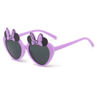 Toddler Strange bow children's sunglasses  Purple