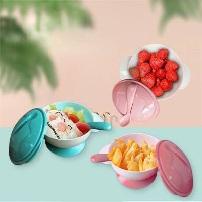 Baby food bowl children's bowl baby bowl spoon newborn tableware set suction cup bowl training rice bowl