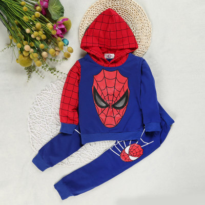 2-Piece Toddler Boy Autumn Casual Contrast Color Stitching Long Sleeves Tops & Pants