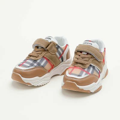 Chaussures de sport en treillis Velcro pour enfant