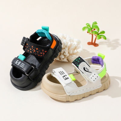 Toddler Boy Color-block Open Toed Velcro Sandals