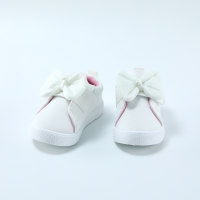 طفل فتاة بلون Bowknot ديكور أحذية فيلكرو  أبيض