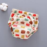 Baby training pants washable 6-layer gauze diaper pocket learning pants baby cloth diapers breathable diaper pants spring and summer  Multicolor