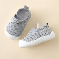 Chaussures pour tout-petits à semelle souple en maille respirante pour enfants  gris