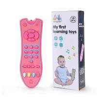 Infant TV simulation remote control children with music English learning remote control early education educational cognitive toys  Pink