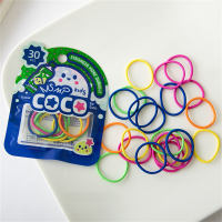 Children's 30-piece high-elastic candy-colored hair ties  Deep Blue