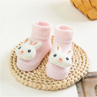 Baby Pure Cotton 3D Animal Decor Non-slip Socks  Apricot