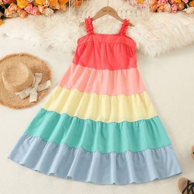 Kid Girl Block Color Dress