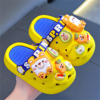 Children's colorful cartoon doll detachable hole shoes  Yellow