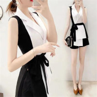 Teen girl color matching suit  Black
