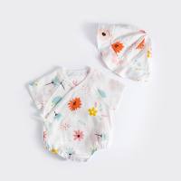 Infant and toddler triangle robes for men and women, pure cotton gauze coverings for newborns, hip-covering one-piece pajamas, thin summer  Multicolor