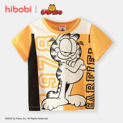 hibobi x Garfield Toddler Boys Casual Printing Cartoon Letter T-shirt