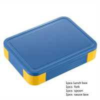 صندوق غداء تخزين مقسم للأطفال  أزرق