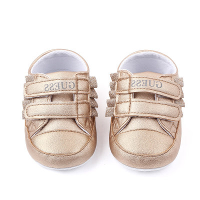 Chaussures de bébé velcro de couleur unie pour bébé