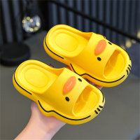Sandalias infantiles de suela blanda antideslizantes con estampado de patos  Amarillo