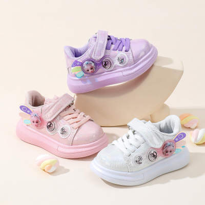 Toddler Girl Cartoon Style Velcro Sneakers
